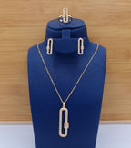 Royal Zircon Crystal Link 3-Piece Jewelry Set