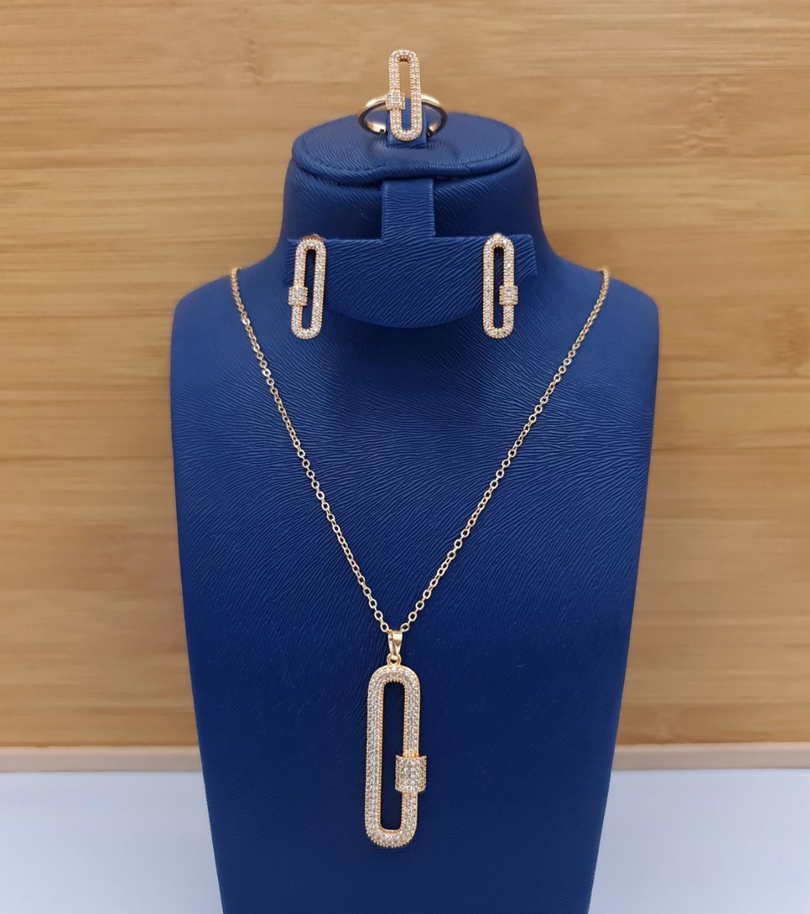 Royal Zircon Crystal Link 3-Piece Jewelry Set