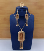 Royal Rectangular Rose Lattice Tassel 3-Piece Set