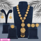 Royal Golden Floral Waterfall Tassel 4-Piece Set