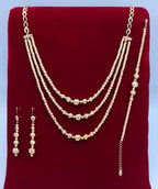 Royal Golden Open Heart Tassel 3-Piece Set