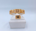 Royal Square Rose Link Bracelet & Ring Set