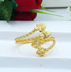 Royal Golden Heart Wrap Bangle