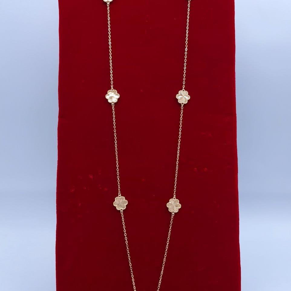 Royal Golden Sunburst Flower Layering Necklace