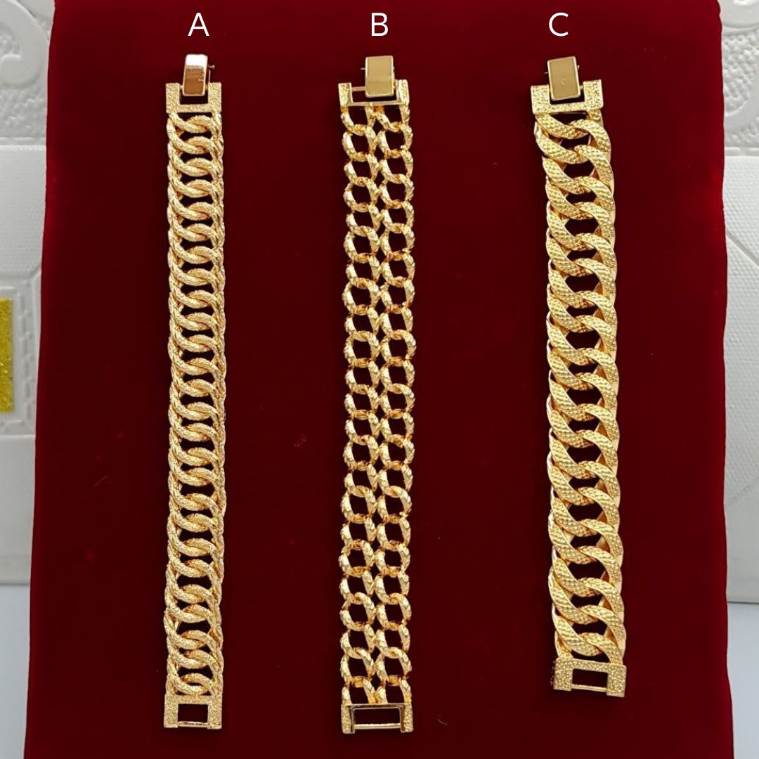 Premium Khaleeji Textured Gold-Alternative Bracelets