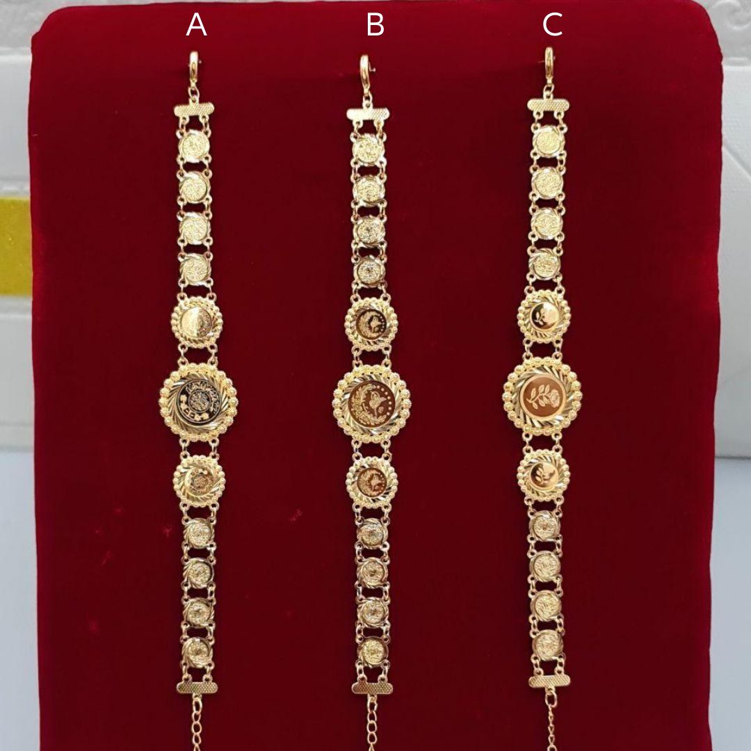 Authentic Lira Coin Gold-Tone Bracelet