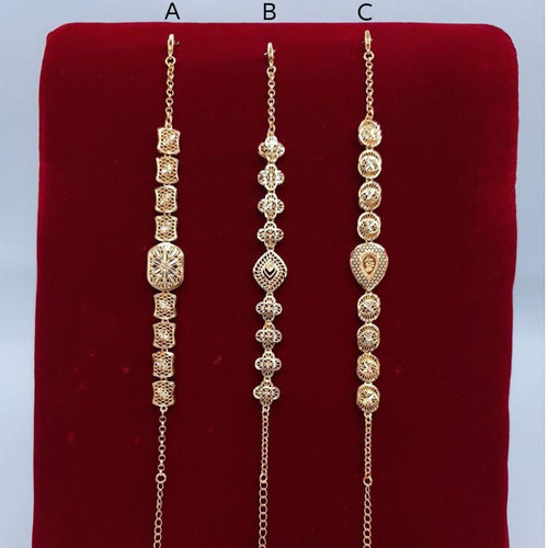 Dainty Filigree Station Gold-Tone Bracelet