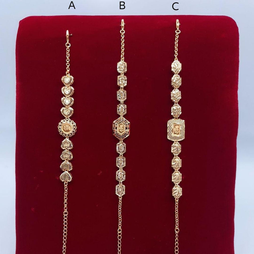 Romantic Floral Filigree Gold-Tone Bracelet