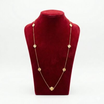 Royal Golden Sunburst Flower Layering Necklace