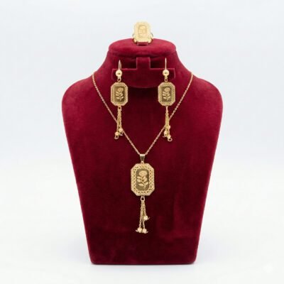 Vintage Rose Rectangular Tassel 3-Piece Set
