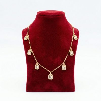 Radiant Emerald-Cut Illusion Halo Necklace