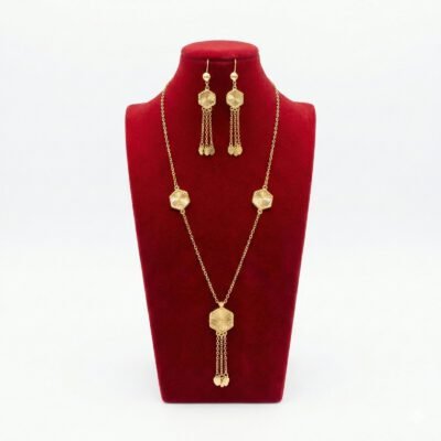 Royal Golden Sunburst Hexagon Long Station Set