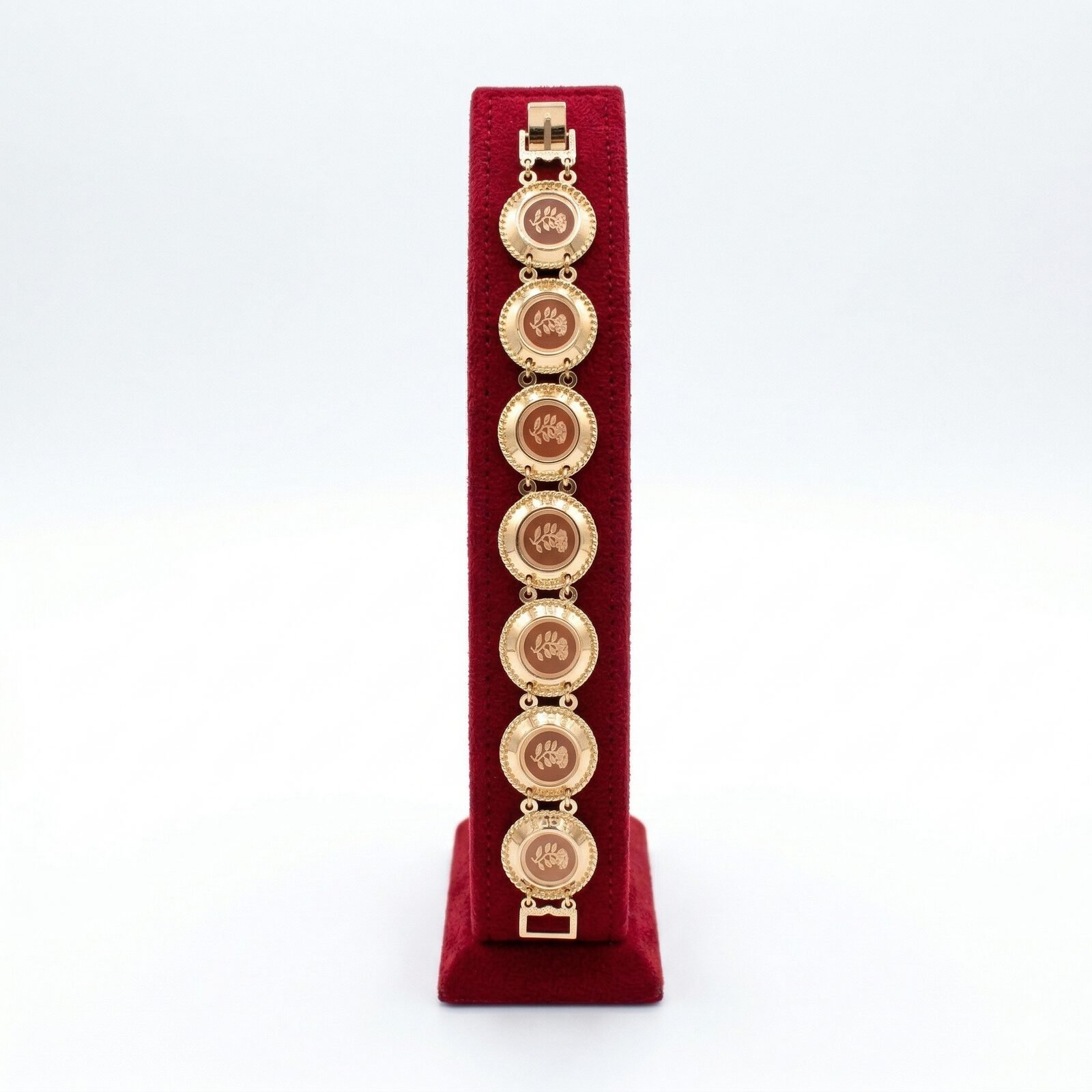 Classic Floral Medallion Gold-Tone Bracelet