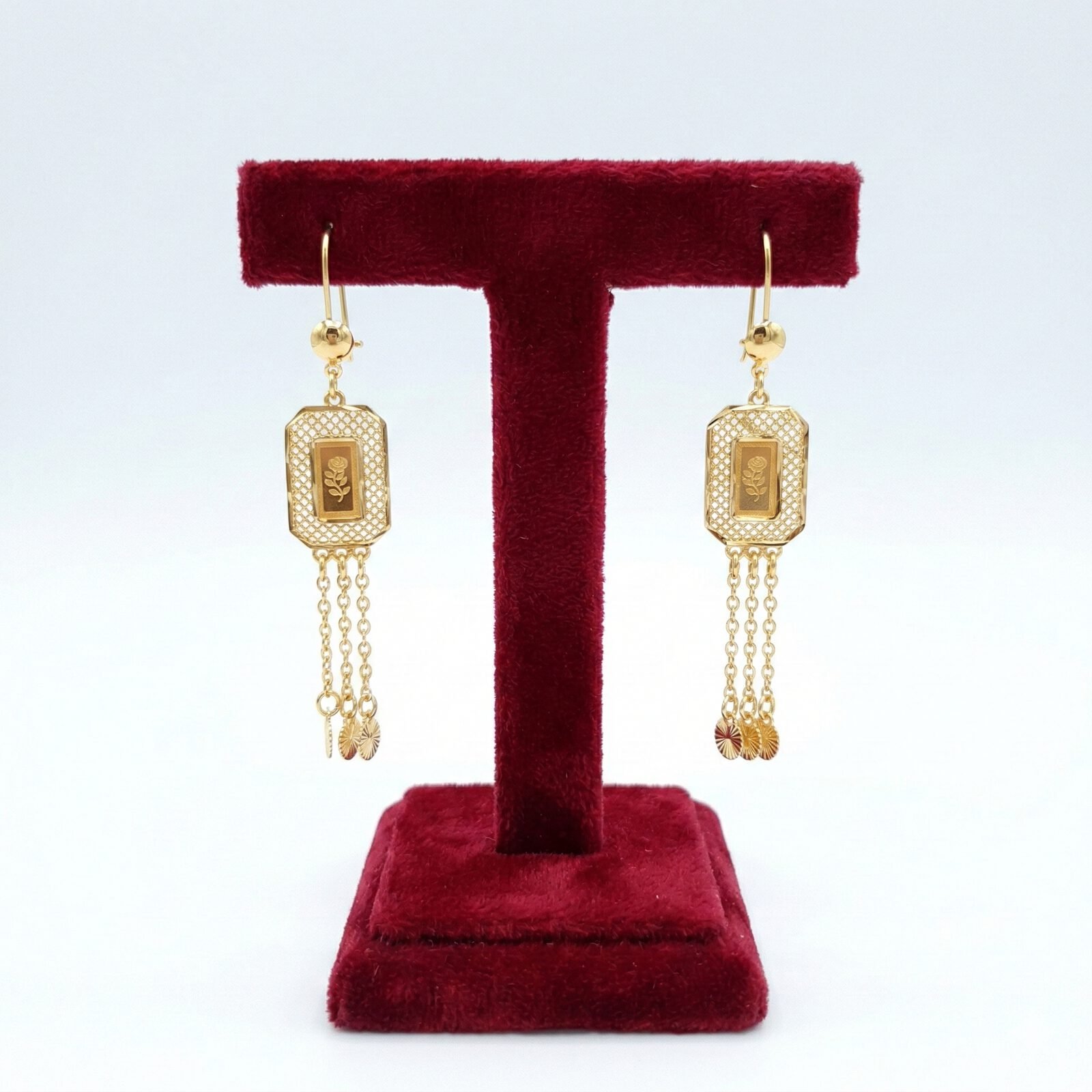 Vintage Khaleeji Rose Tassel Earrings