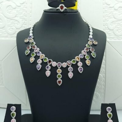 Royal Multicolor Zirconia Teardrop Set