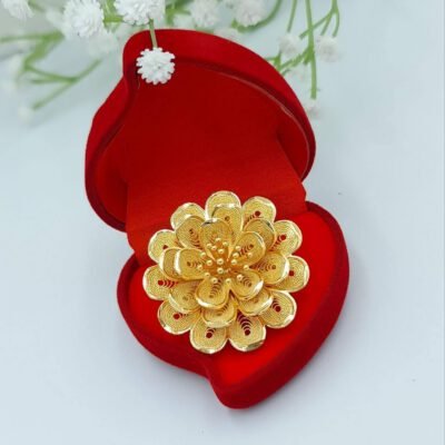 Heritage Filigree Blooming Flower Statement Ring