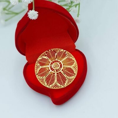 Royal Heritage Lattice Mandala Statement Ring