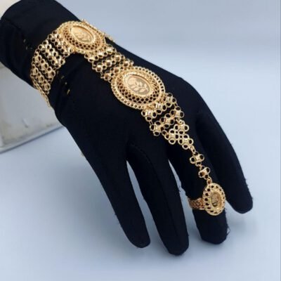 Royal Rose Gold Hand Bracelet (Panja/Kaff)