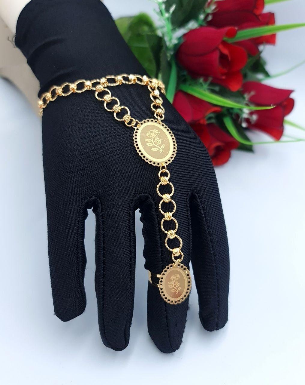 Classic Oval Rose Gold Hand Bracelet