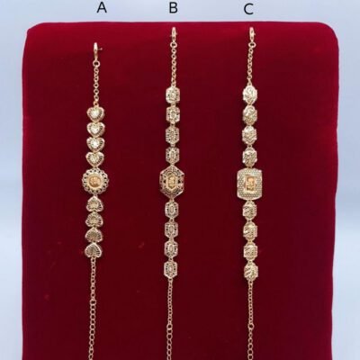 Romantic Floral Filigree Gold-Tone Bracelet